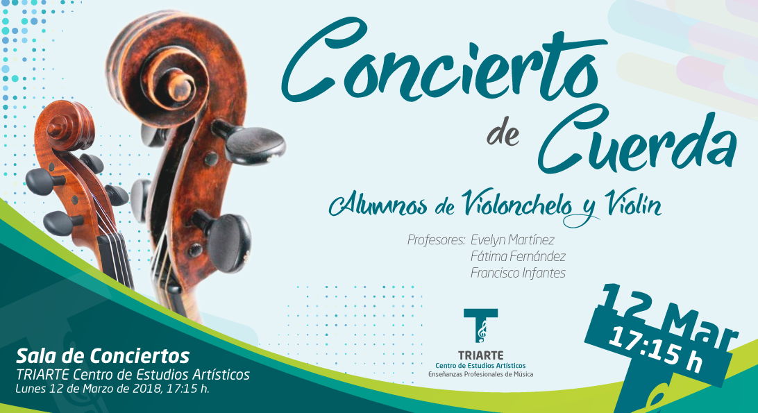 concierto de cuerda de Triarte. Violonchelo y Violín. Triarte - Centro de Estudios Artísticos Málaga. Conservatorio de Música. Clases de Violín y Violonchelo. Clases de Música, Málaga