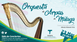 Concierto ofrecido por la Orquesta de Arpas de Málaga en Triarte - Centro de Estudios Artísticos. 23 de marzo de 2018.