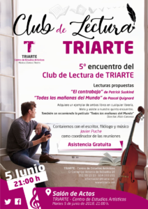 Cartel de la V Edición del Club de Lectura de Triarte, Málaga.