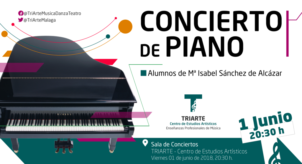 Concierto de Piano. Alumnos de TRIARTE- Centro de Estudios Artísticos, Málaga.