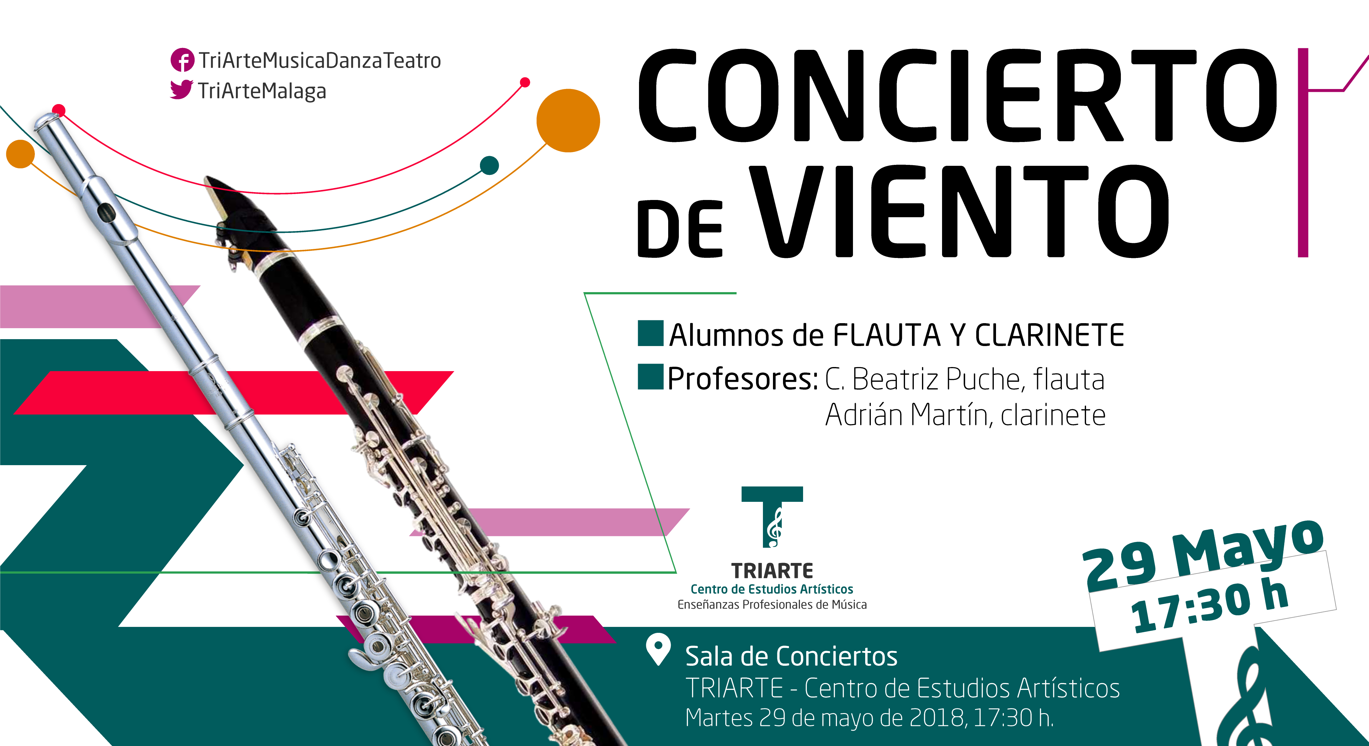 Concierto de Flauta, Clarinete y Saxofón. Triarte, Málaga