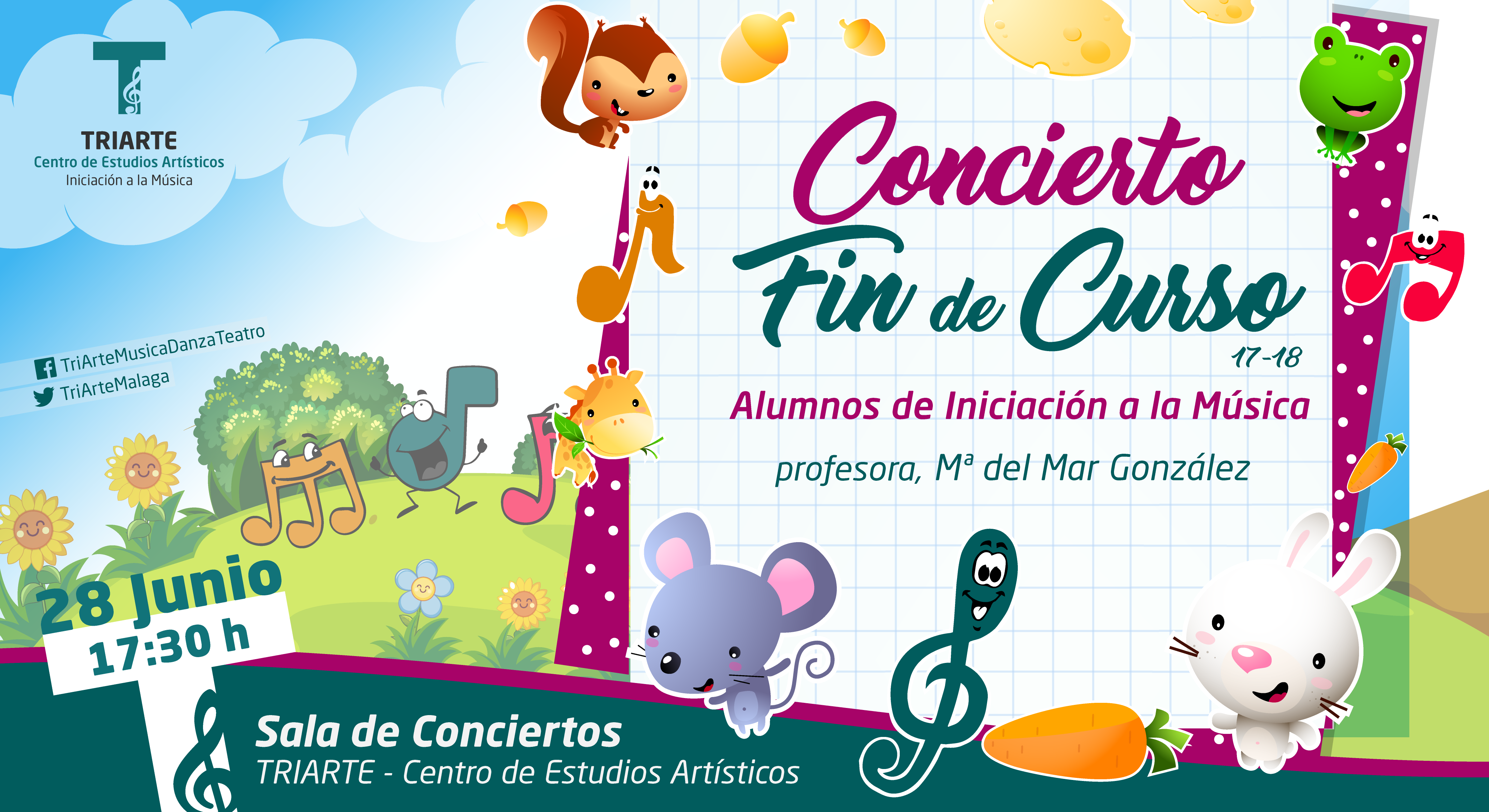 Concierto Fin de Curso. Iniciación a la Música. Triarte, Málaga. Clases de Música para niños de 4 a 5 años