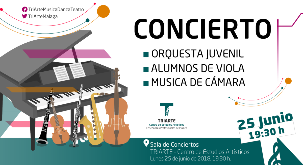 Concierto de Alumnos de Viola, Orquesta Juvenil y Música de Cámara. Triarte, Málaga 2018