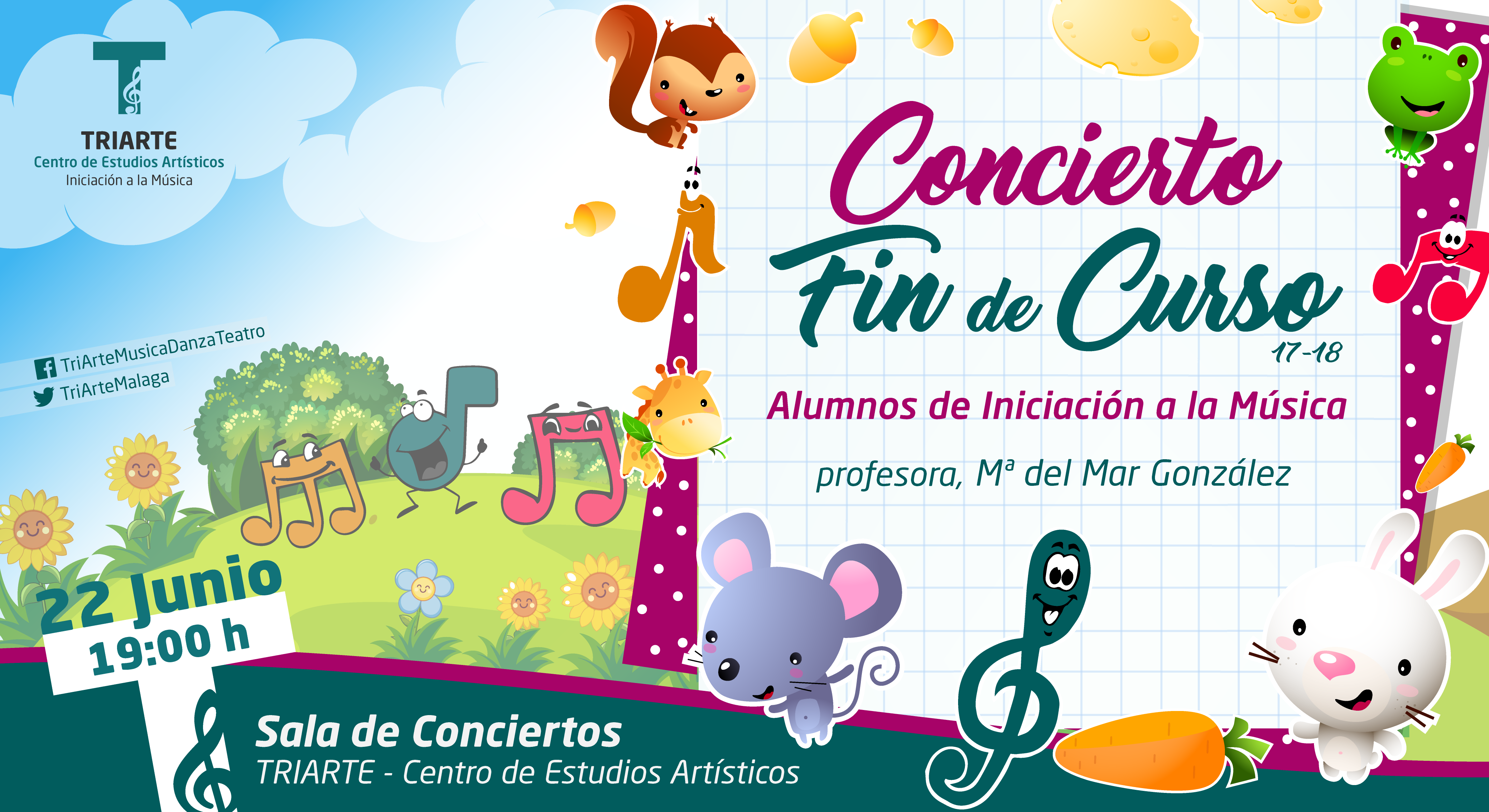 Concierto Fin de Curso. Iniciación a la Música. Triarte, Málaga. Clases de Música para niños de 4 y 5 años