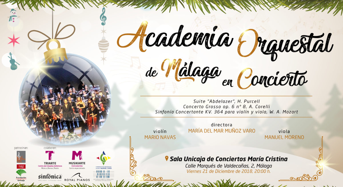 Concierto Academia Orquestal de Málaga. Navidad 2018. Sala Unicaja de Conciertos María Cristina.