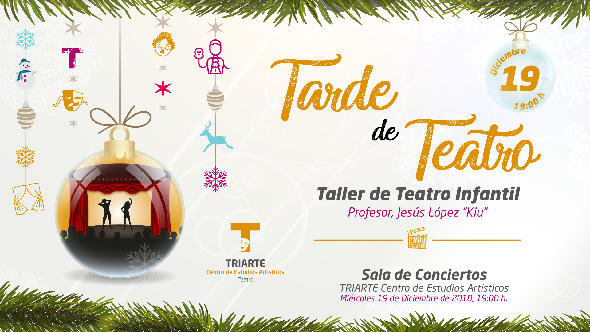 Interpretación Teatral. Alumnos de Triarte, Málaga. Navidad 2018.