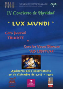 Concierto de Navidad "Lux Mundi" Coro Juvenil de Triarte y Coro de Voces Blancas "CPM Gonzalo Martín Tenllado"