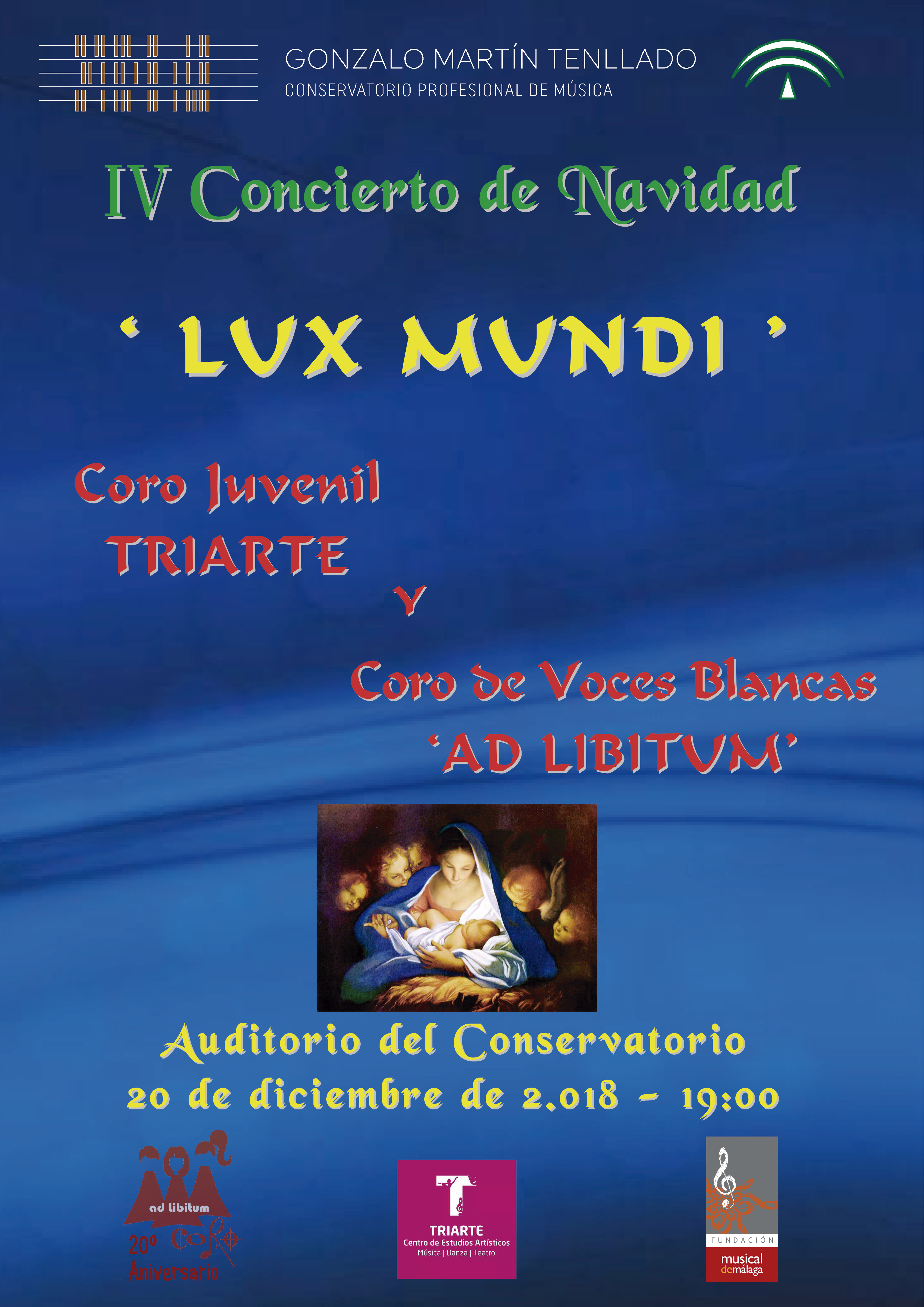 Concierto de Navidad "Lux Mundi" Coro Juvenil de Triarte y Coro de Voces Blancas "CPM Gonzalo Martín Tenllado"