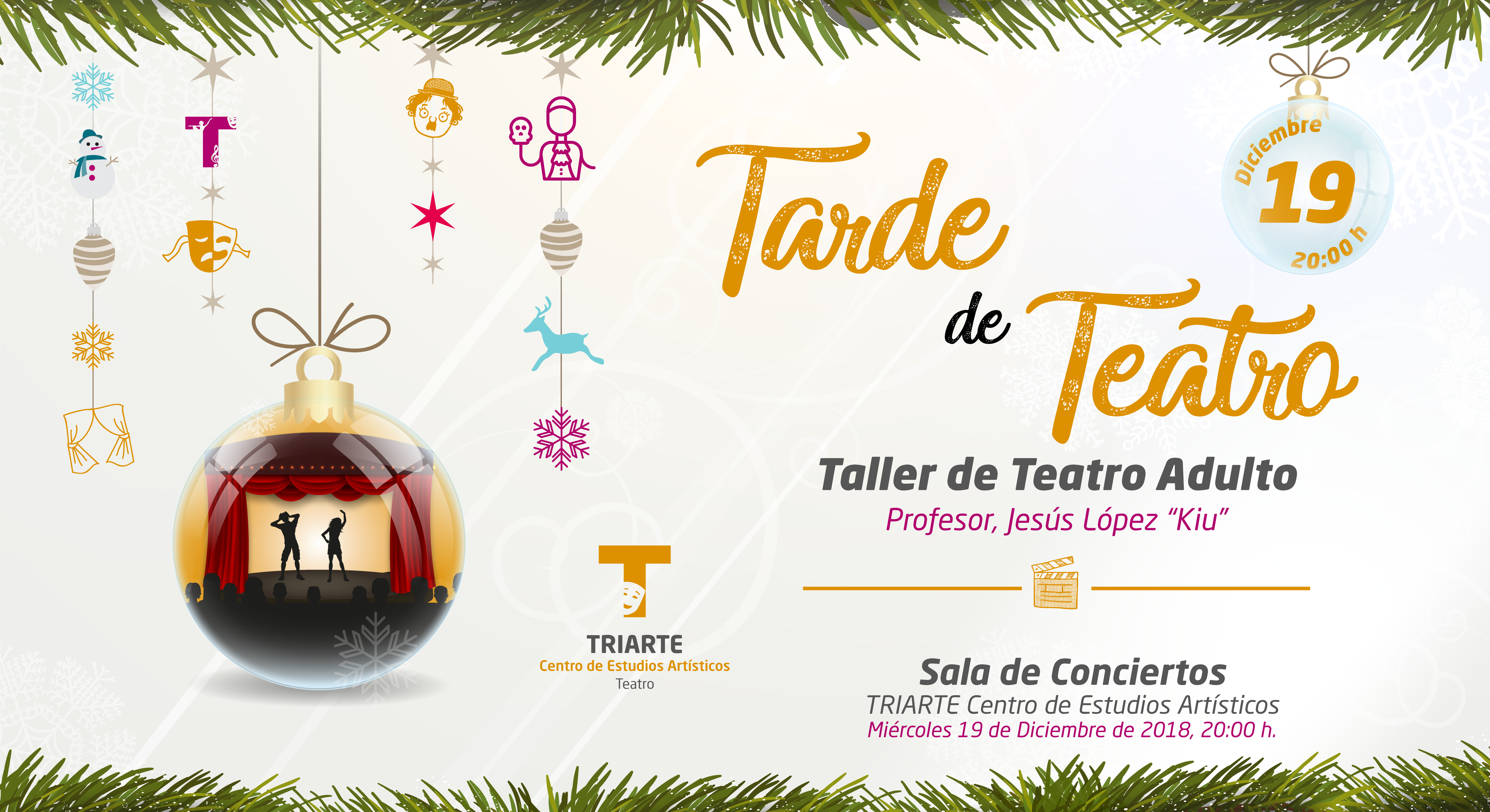 Interpretación Teatral. Alumnos de Triarte, Málaga. Navidad 2018.