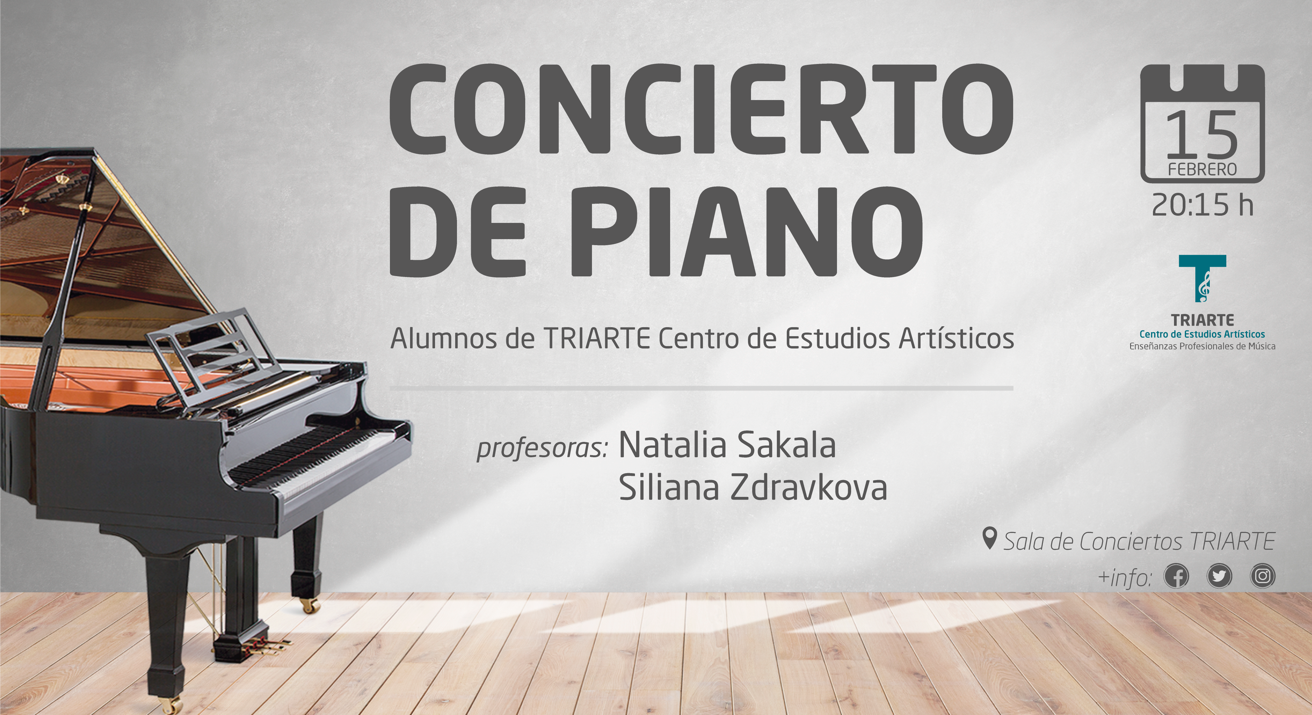 Concierto de Piano. Alumnos de TRIARTE Centro de Estudios Artísticos.