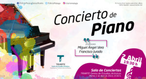 Concierto de Piano. TRIARTE - Centro de Estudios Artísticos. Profesores Miguel Ángel Vera y Francisco Jurado. Abril 2019.