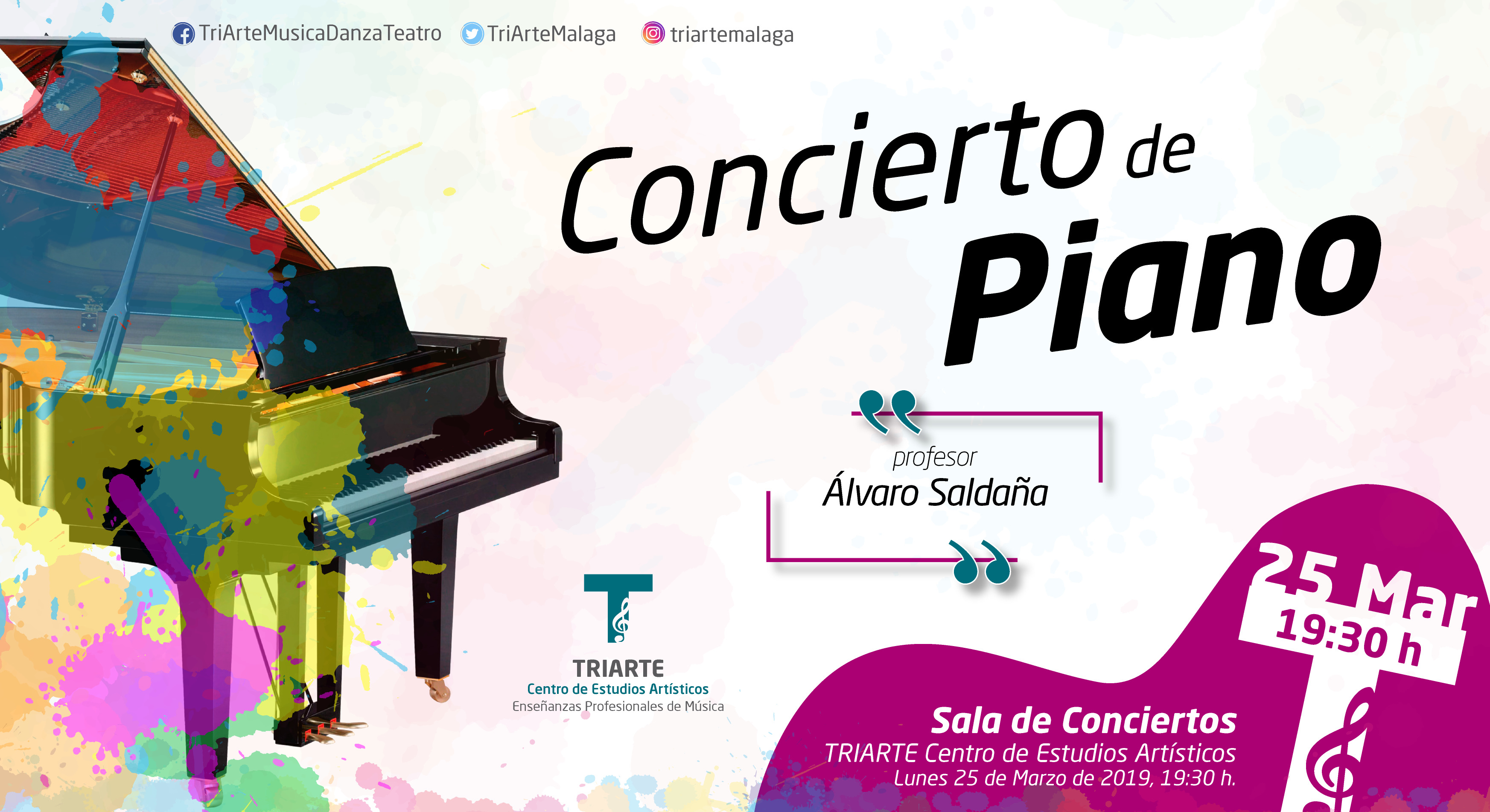 Concierto de Piano. TRIARTE - Centro de Estudios Artísticos. Profesor Álvaro Saldaña. Marzo 2019.