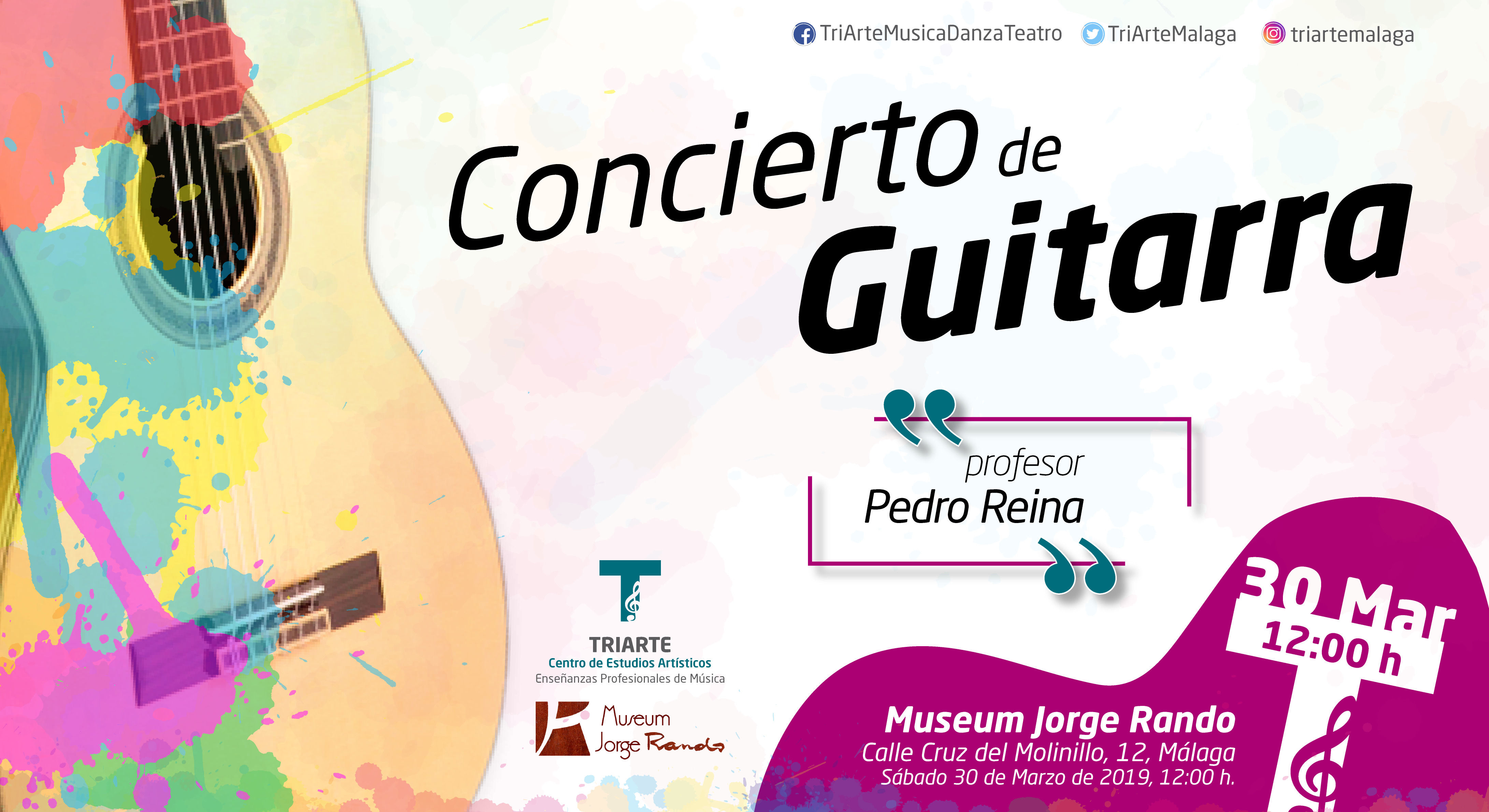 Conjunto de Guitarras Triarte,. Concierto en el Musem Jorge Rando de Málaga. Organiza Fundación Jorge Rando. Marzo 2019.